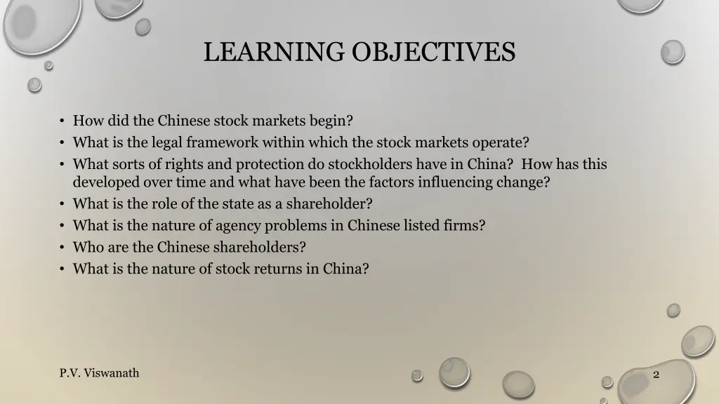 learning objectives