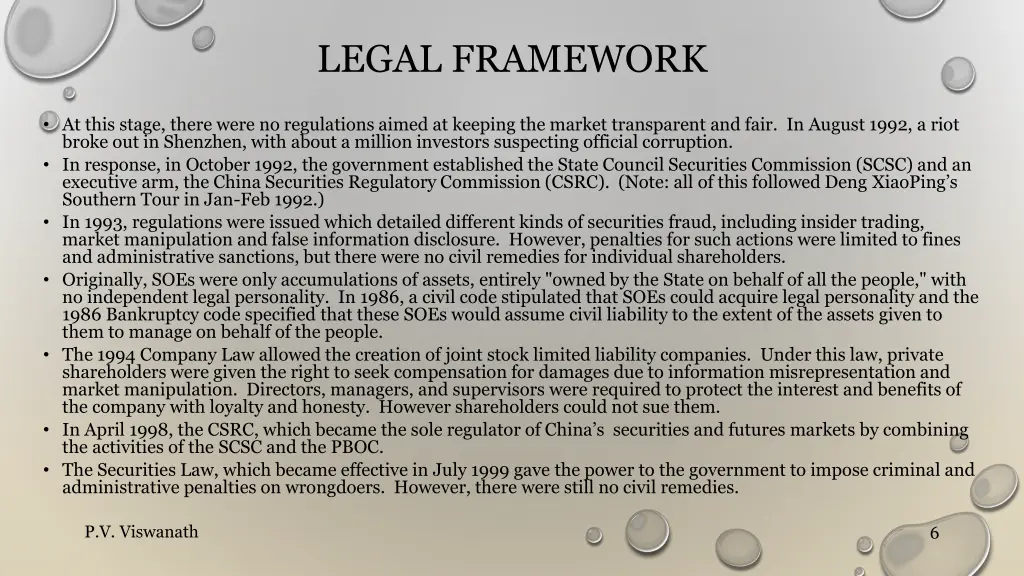 legal framework