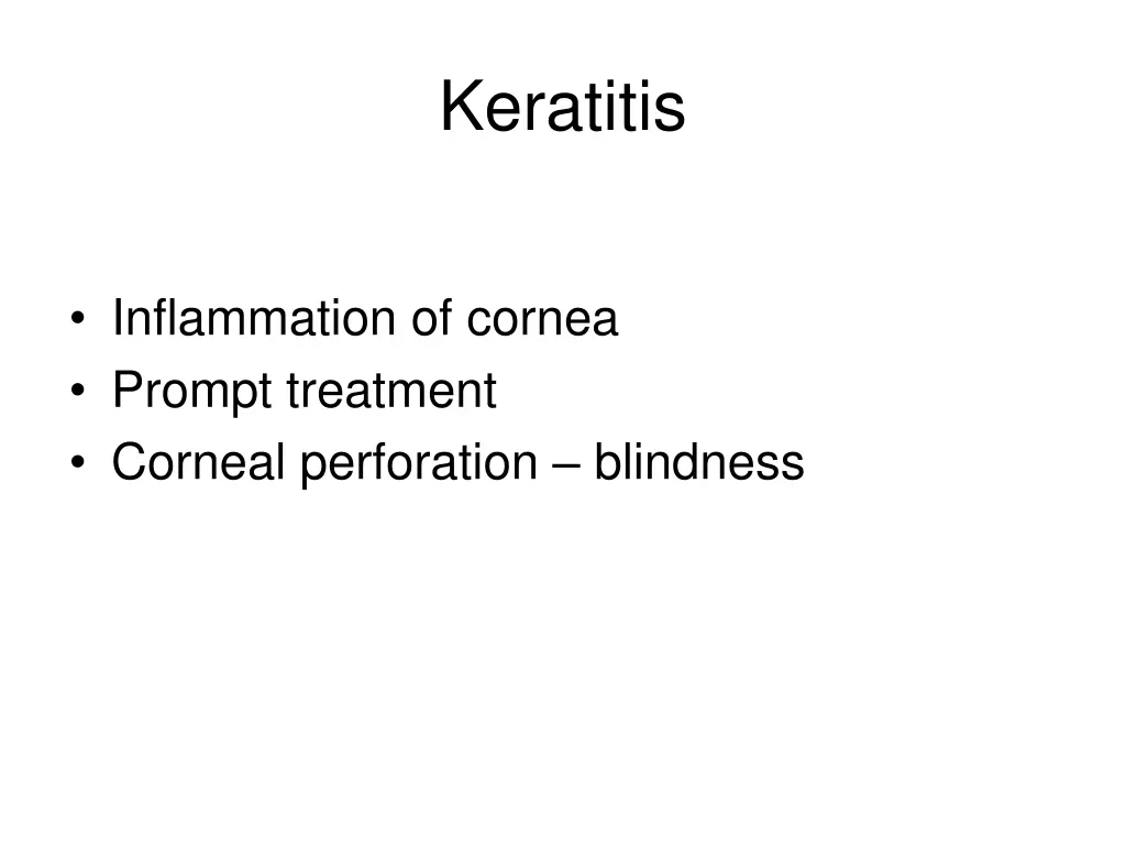 keratitis