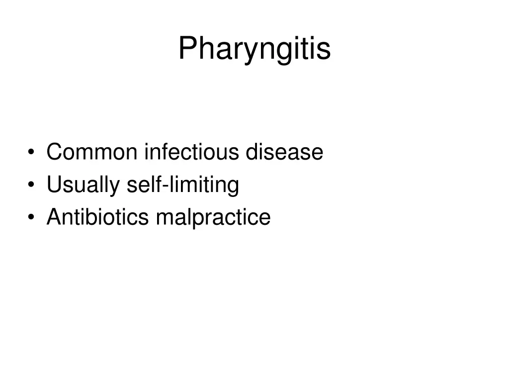 pharyngitis