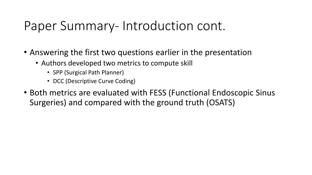 paper summary introduction cont