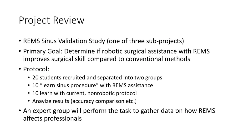 project review