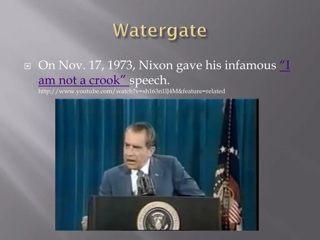 on nov 17 1973 nixon gave his infamous