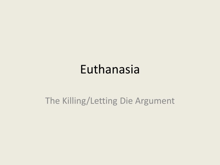 euthanasia