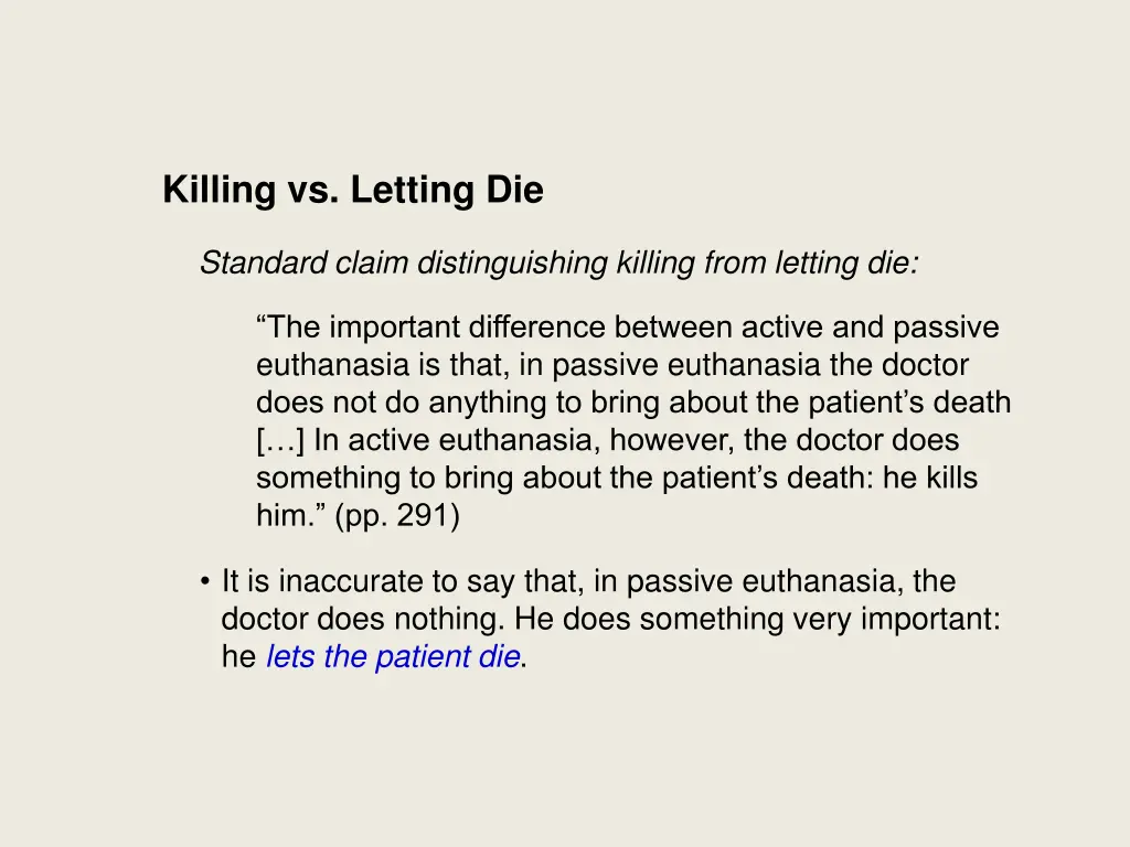 killing vs letting die 2