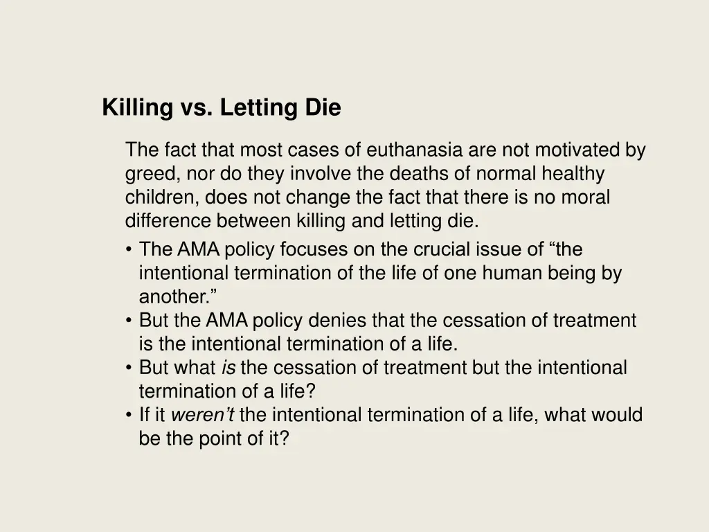 killing vs letting die