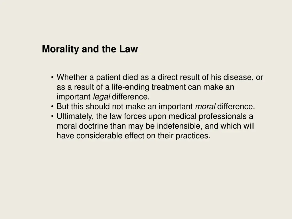 morality and the law