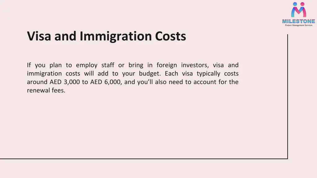 visa and immigration costs