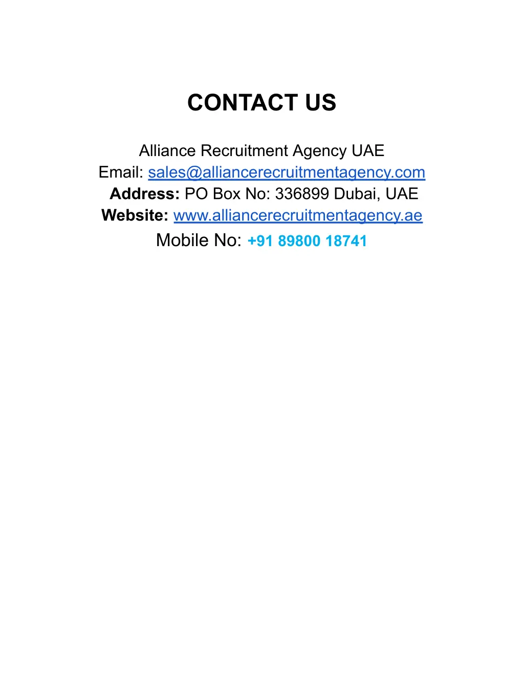 contact us