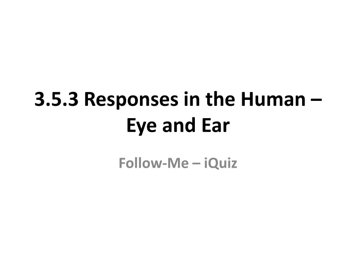 3 5 3 responses in the human eye and ear