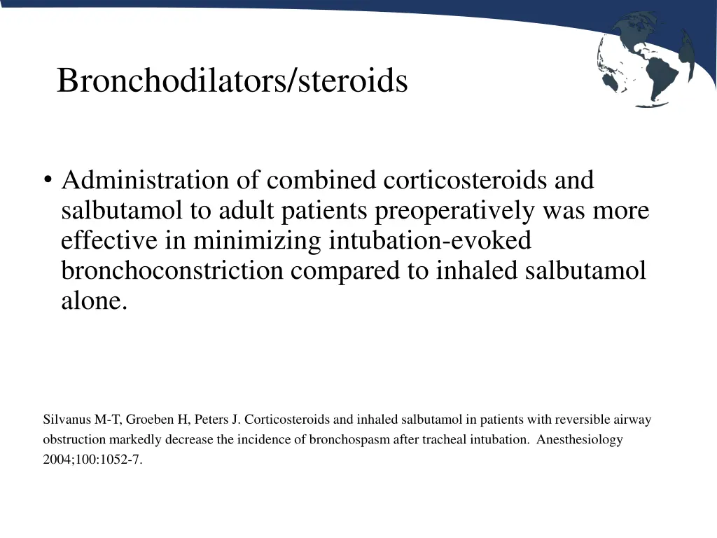 bronchodilators steroids