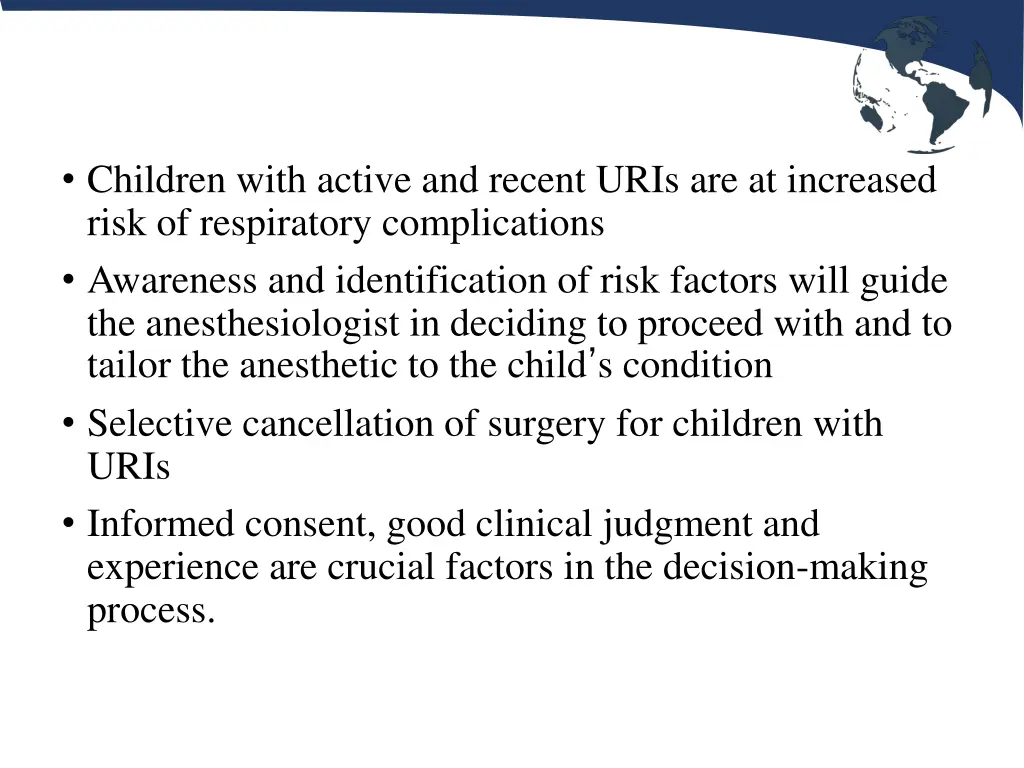 children with active and recent uris