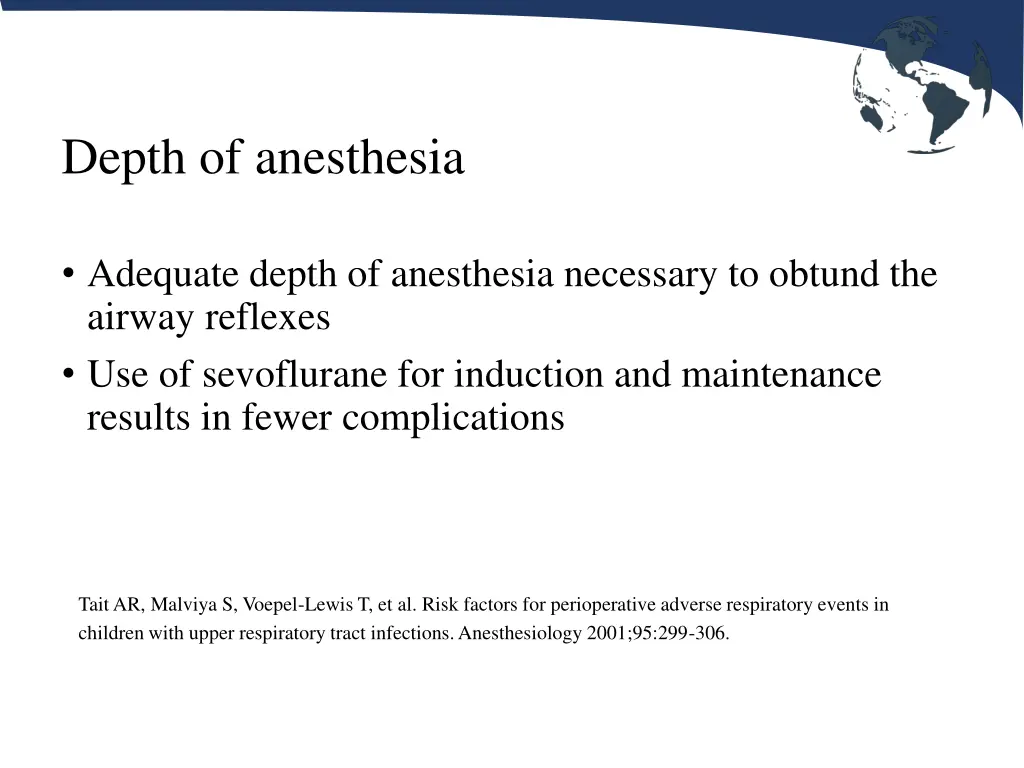 depth of anesthesia