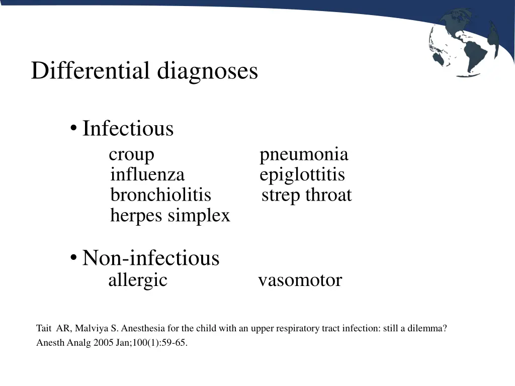 differential diagnoses