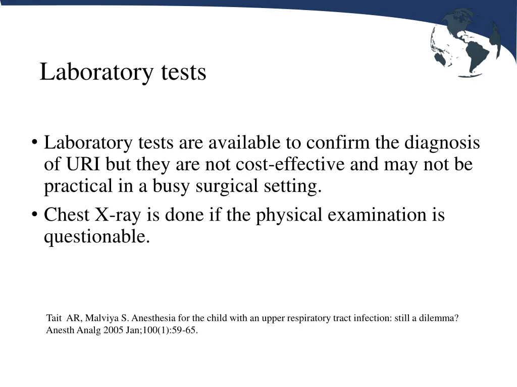 laboratory tests