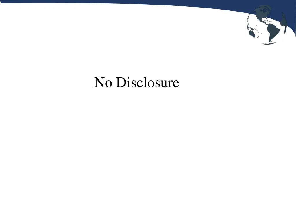 no disclosure