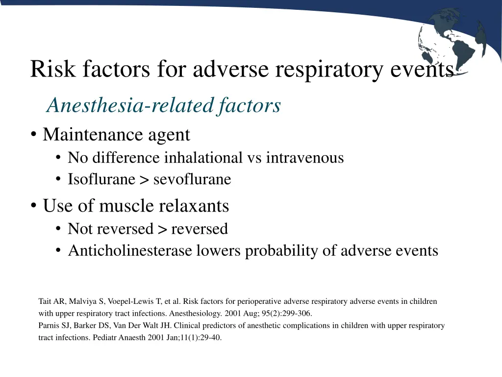 risk factors for adverse respiratory events 3