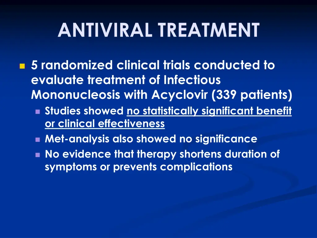 antiviral treatment