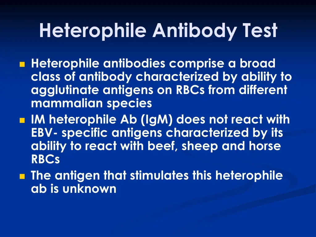 heterophile antibody test