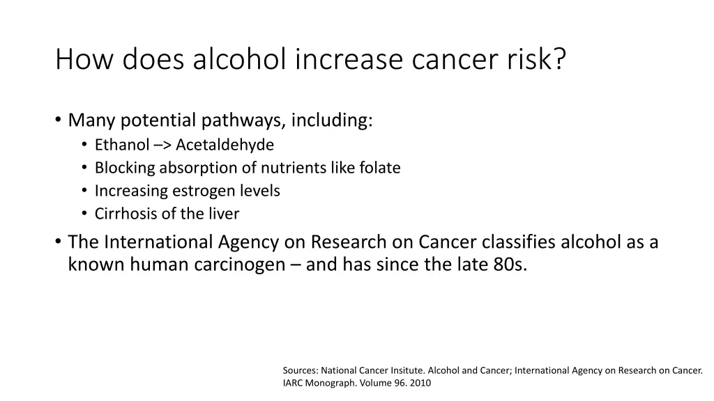 how does alcohol increase cancer risk