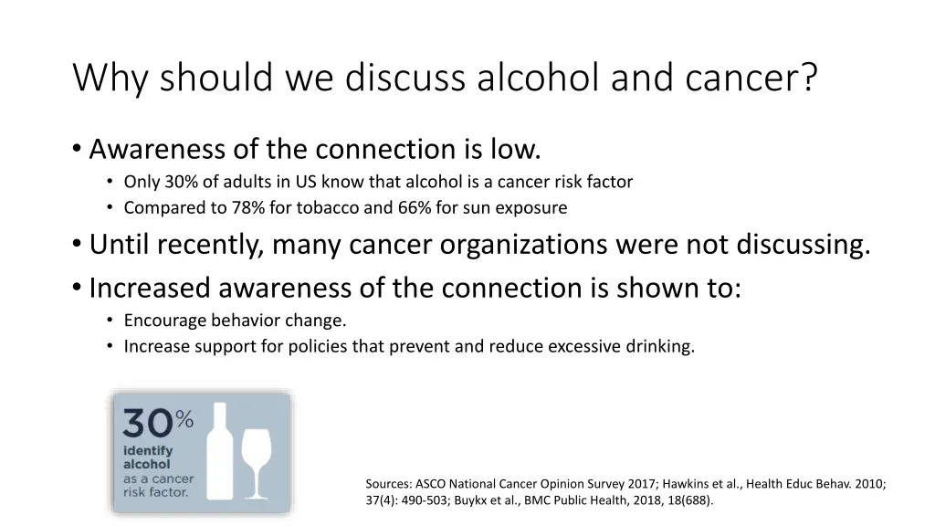 why should we discuss alcohol and cancer