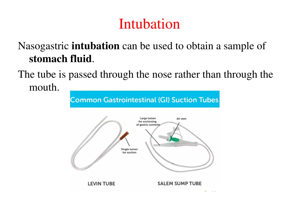 intubation