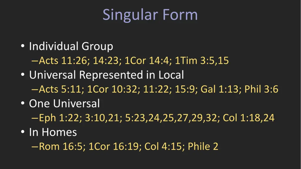 singular form 1