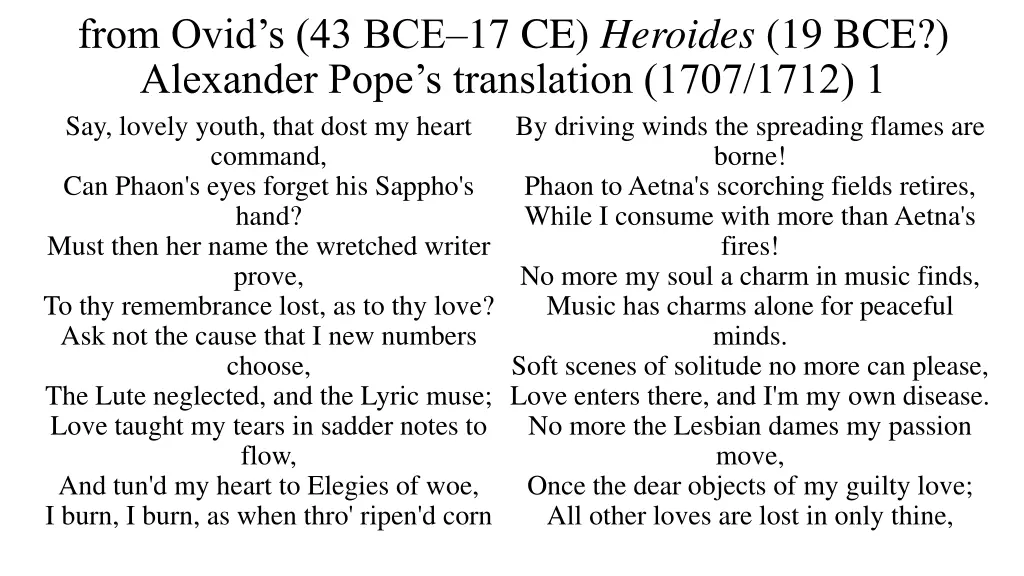 from ovid s 43 bce 17 ce heroides