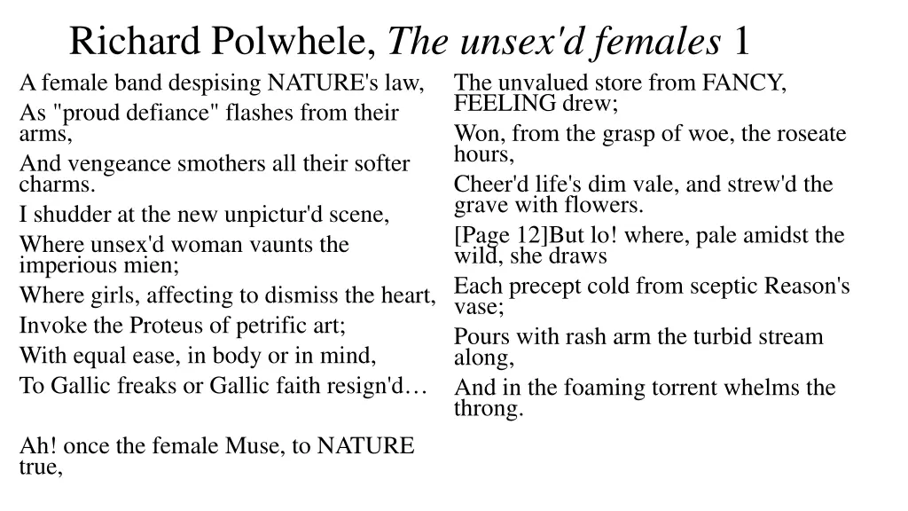 richard polwhele the unsex d females 1 a female