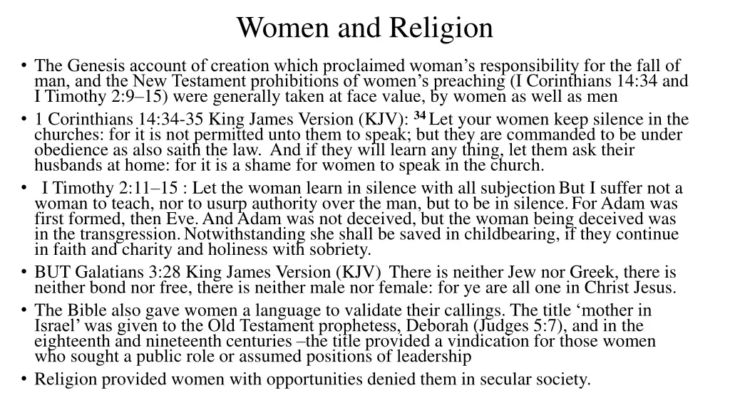 women and religion