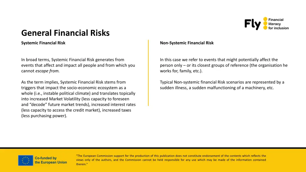 general financial risks