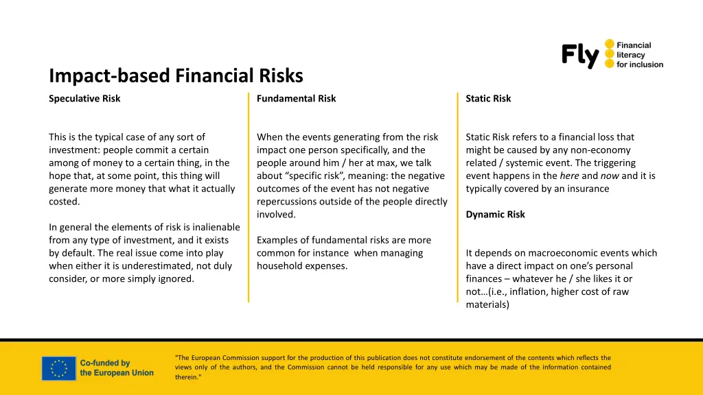 impact based financial risks