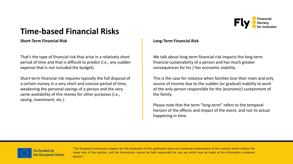 time based financial risks