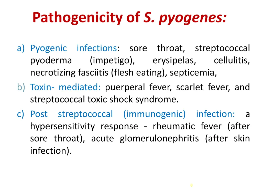 pathogenicity of s pyogenes