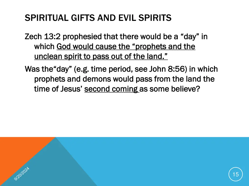 spiritual gifts and evil spirits 2