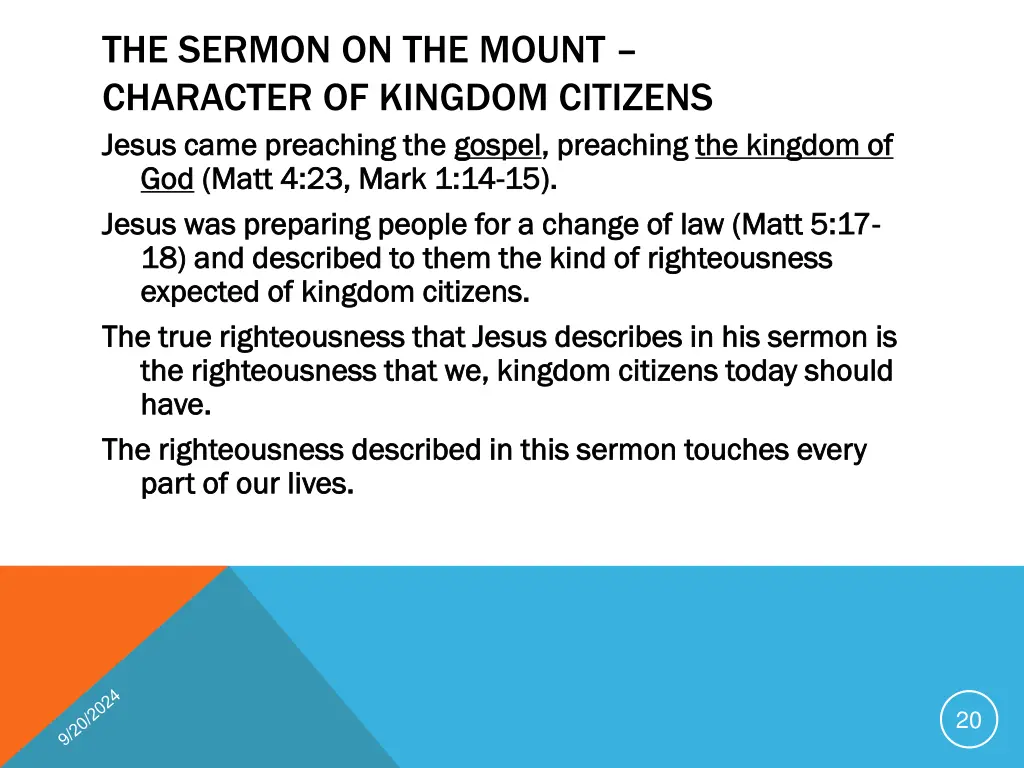 the sermon on the mount character of kingdom