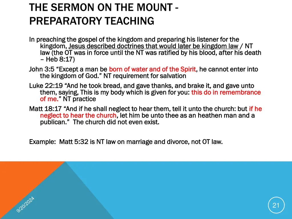 the sermon on the mount preparatory teaching