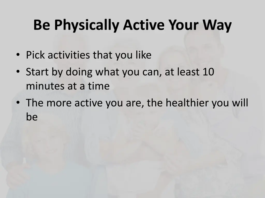 be physically active your way