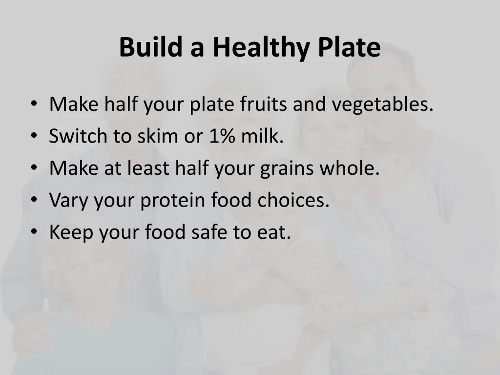 build a healthy plate