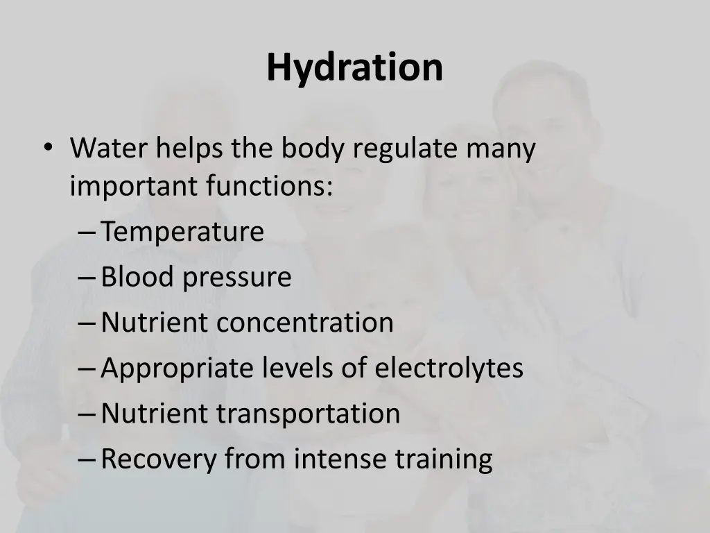 hydration