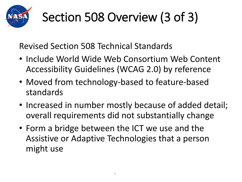 section 508 overview 3 of 3 section 508 overview