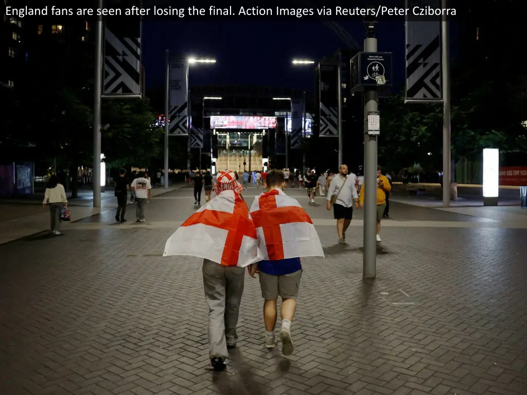 england fans are seen after losing the final