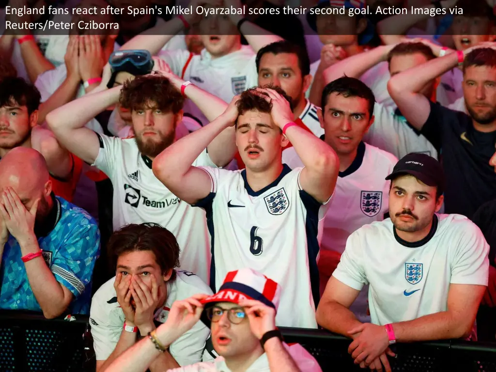 england fans react after spain s mikel oyarzabal