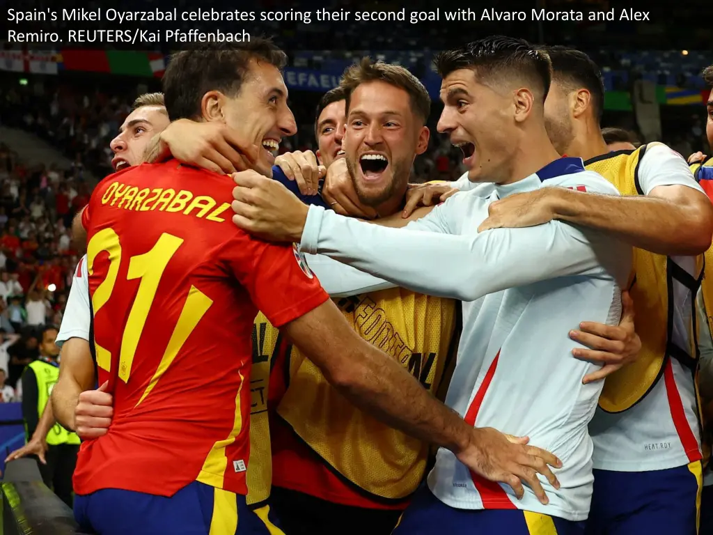 spain s mikel oyarzabal celebrates scoring their