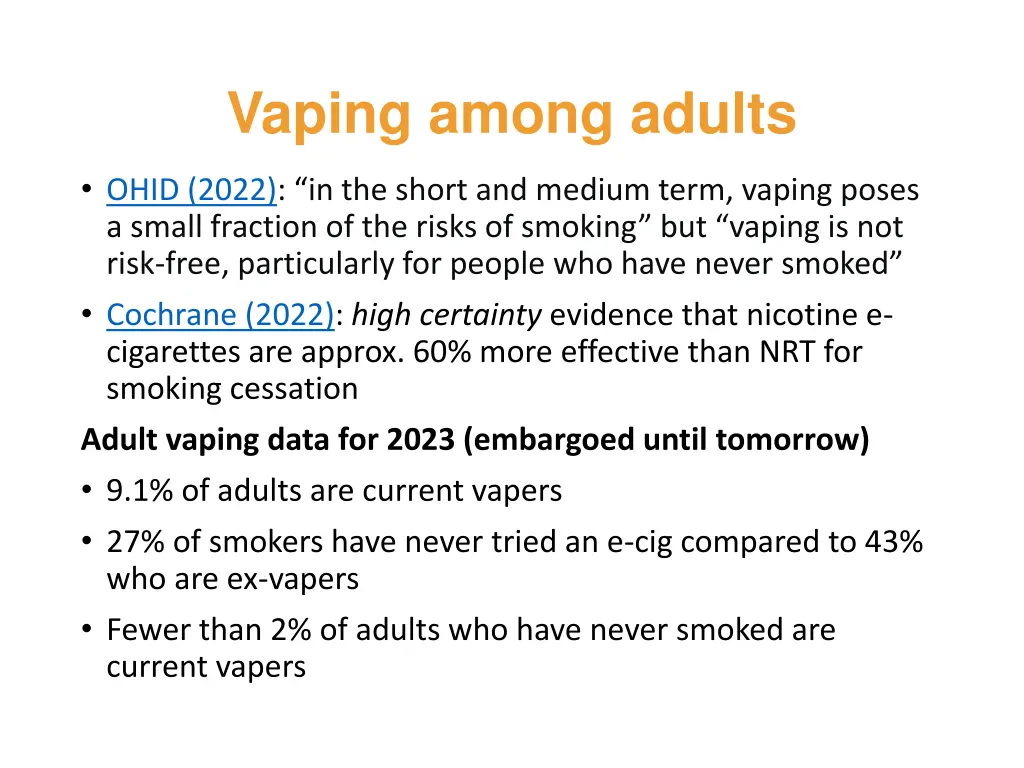 vaping among adults