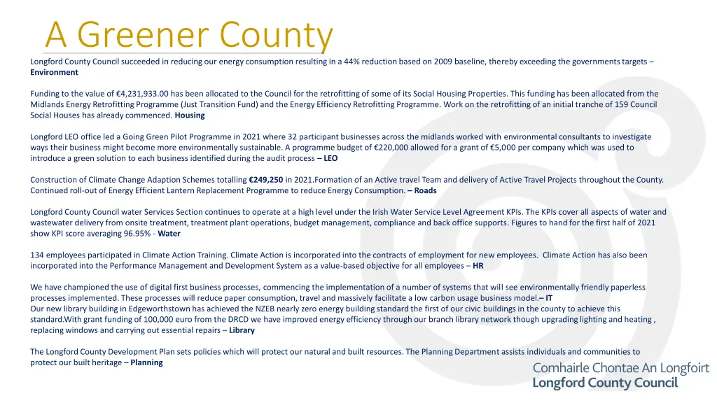 a greener county longford county council