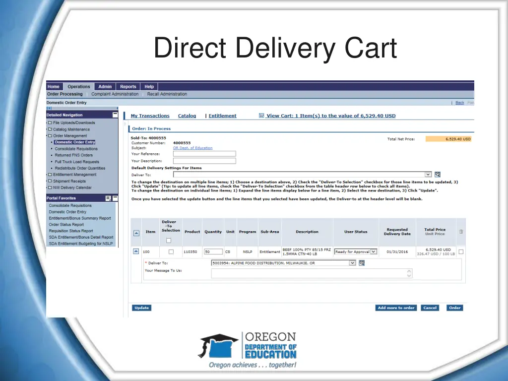 direct delivery cart