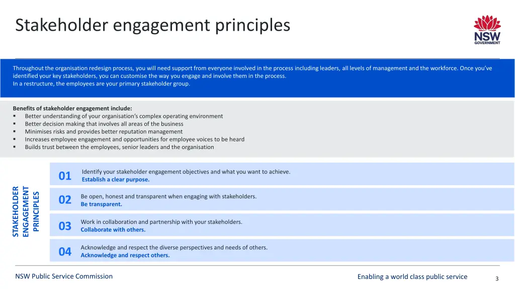 stakeholder engagement principles