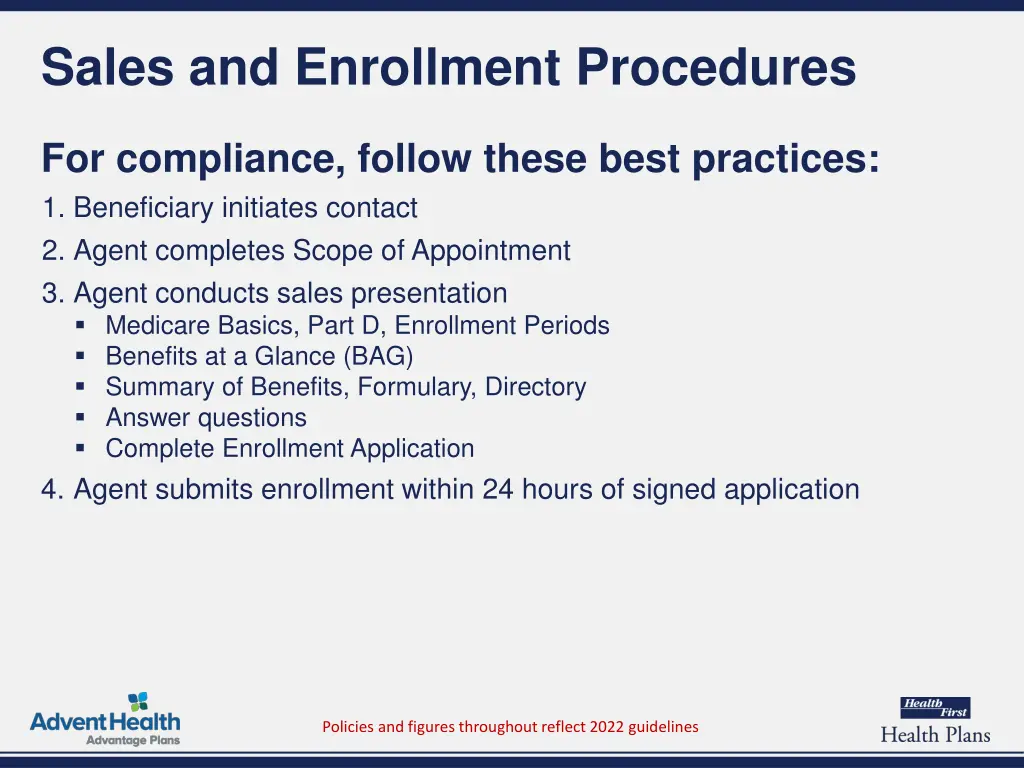 sales and enrollment procedures 1