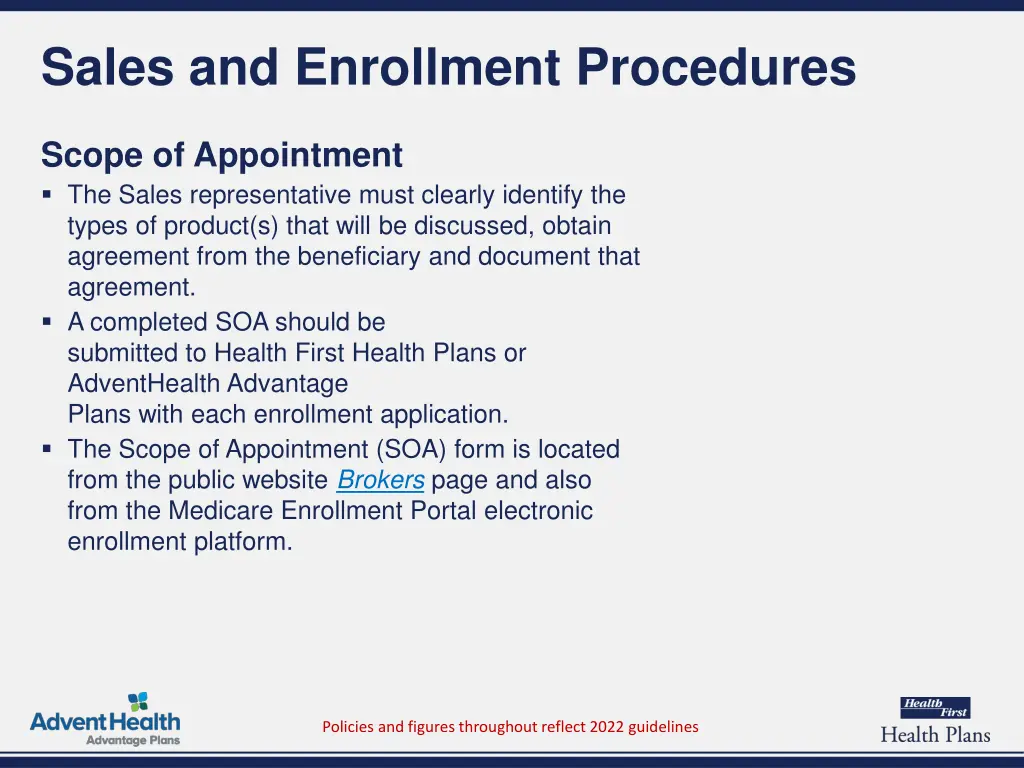 sales and enrollment procedures 2